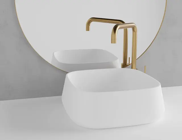 Scandtap Bathroom Concepts Solid S3 380x380 mm, Hvit Matt 