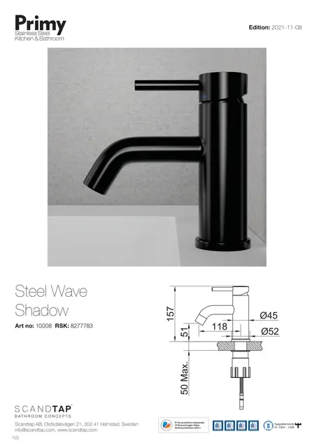 Primy Steel Wave servantbatteri Shadow 