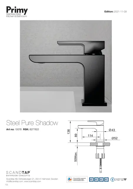 Primy Steel Pure servantbatteri Shadow 