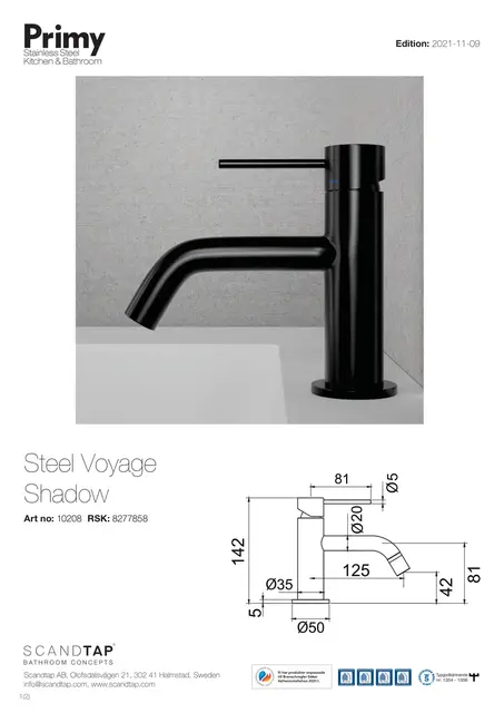Primy Steel Voyage servantbatteri Shadow 