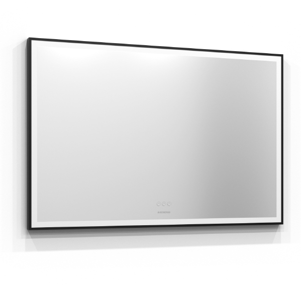 Svedbergs Ista Speil Ramme 120x80 cm, med lys, Sort 