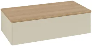 Villeroy &amp; Boch Antao Sideskap 100x50x26,8 cm, u/lys, Gr&#229; Matt/Eik