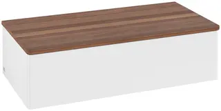 Villeroy &amp; Boch Antao Sideskap 100x50x26,8 cm, u/lys, Hvit Matt/Valn&#248;tt