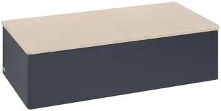 Villeroy &amp; Boch Antao Sideskap 100x50x26,8 cm, u/lys, Bl&#229; Matt/Cr&#232;me