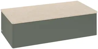 Villeroy &amp; Boch Antao Sideskap 100x50x26,8 cm, u/lys, Gr&#248;nn Matt/Cr&#232;me