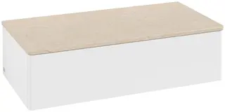 Villeroy &amp; Boch Antao Sideskap 100x50x26,8 cm, u/lys, Hvit Matt/Cr&#232;me