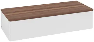 Villeroy &amp; Boch Antao Sideskap 120x50x26,8 cm, u/lys, Hvit/Valn&#248;tt