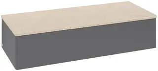 Villeroy &amp; Boch Antao Sideskap 120x50x26,8 cm, u/lys, Antrasitt/Cr&#232;me