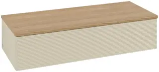 Villeroy &amp; Boch Antao Sideskap 120x50x26,8 cm, u/lys, Gr&#229; Matt/Eik