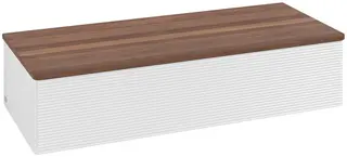 Villeroy &amp; Boch Antao Sideskap 120x50x26,8 cm, u/lys, Hvit/Valn&#248;tt