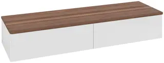 Villeroy &amp; Boch Antao Sideskap 160x50x26,8 cm, u/lys, Hvit/Valn&#248;tt