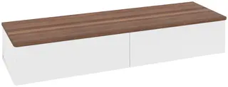 Villeroy &amp; Boch Antao Sideskap 160x50x26,8 cm, u/lys, Hvit Matt/Valn&#248;tt