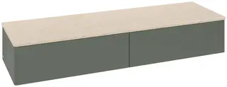 Villeroy &amp; Boch Antao Sideskap 160x50x26,8 cm, u/lys, Gr&#248;nn Matt/Cr&#232;me