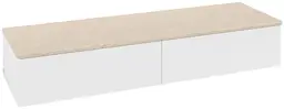 Villeroy & Boch Antao Sideskap 160x50x26,8 cm, u/lys, Hvit Matt/Crème