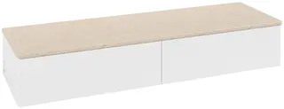 Villeroy &amp; Boch Antao Sideskap 160x50x26,8 cm, u/lys, Hvit Matt/Cr&#232;me