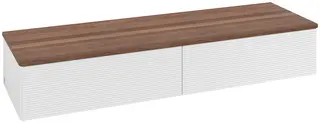 Villeroy &amp; Boch Antao Sideskap 160x50x26,8 cm, u/lys, Hvit/Valn&#248;tt