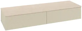 Villeroy &amp; Boch Antao Sideskap 160x50x26,8 cm, u/lys, Gr&#229; Matt/Cr&#232;me