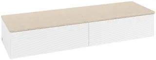 Villeroy &amp; Boch Antao Sideskap 160x50x26,8 cm, u/lys, Hvit Matt/Cr&#232;me