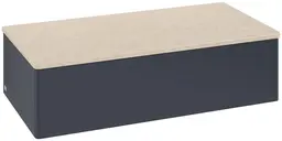 Villeroy & Boch Antao Sideskap 100x50x26,8 cm, m/lys, Blå Matt/Crème