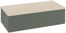 Villeroy & Boch Antao Sideskap 100x50x26,8 cm, m/lys, Grønn Matt/Crème