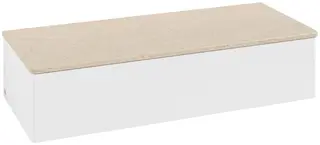 Villeroy &amp; Boch Antao Sideskap 120x50x26,8 cm, m/lys, Hvit Matt/Cr&#232;me