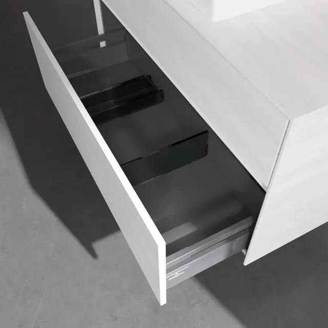 V&B Collaro Servantskap med 2 skuffer 100x50x54,8 cm, u/lys, Hvit Trestruktur 