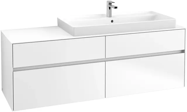 V&B Collaro Servantskap med 4 skuffer 160x50x54,8 cm, u/lys, Hvit Matt 
