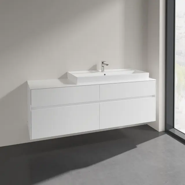 V&B Collaro Servantskap med 4 skuffer 160x50x54,8 cm, u/lys, Hvit Matt 