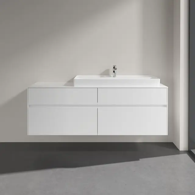 V&B Collaro Servantskap med 4 skuffer 160x50x54,8 cm, u/lys, Hvit Matt 