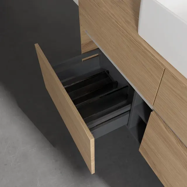 V&B Collaro Servantskap med 4 skuffer 120x50x54,8 cm, u/lys, Nordisk Eik 