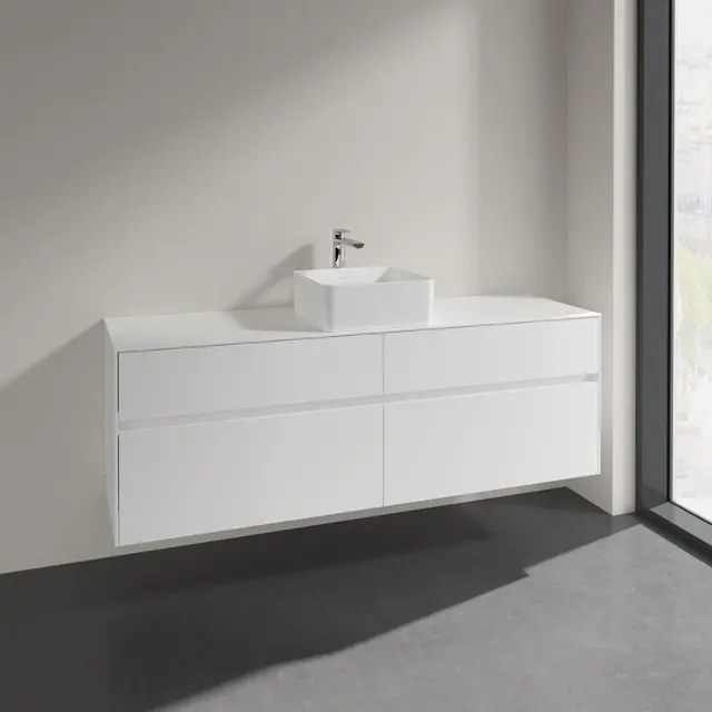 V&B Collaro Servantskap med 4 skuffer 160x50x54,8 cm, u/lys, Hvit Matt 