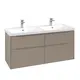 V&amp;B Subway 3.0 Servantskap m/4 skuffer 1272x576x478 mm, Taupe Matt