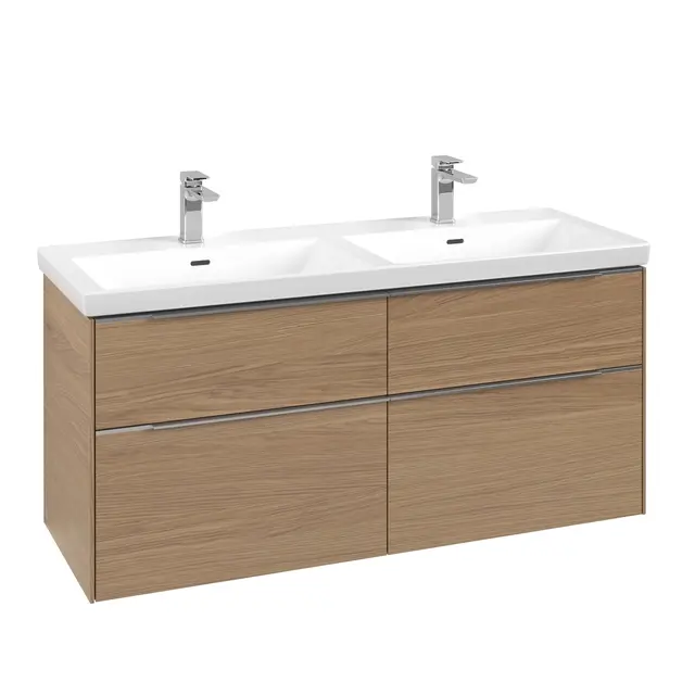 V&B Subway 3.0 Servantskap m/4 skuffer 1272x576x478 mm, Nordisk Eik 