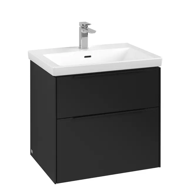 V&B Subway 3.0 Servantskap m/2 skuffer 622x576x478 mm, Vulkansort Matt 