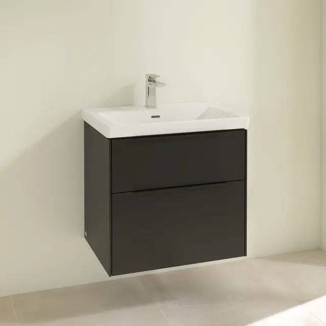 V&B Subway 3.0 Servantskap m/2 skuffer 622x576x478 mm, Vulkansort Matt 