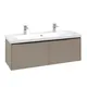 V&amp;B Subway 3.0 Servantskap m/2 skuffer 1272x429x478 mm, Taupe Matt