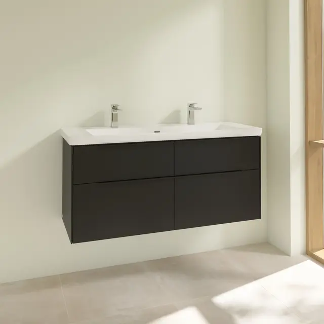 V&B Subway 3.0 Servantskap m/4 skuffer 1272x576x478 mm, Vulkansort Matt 