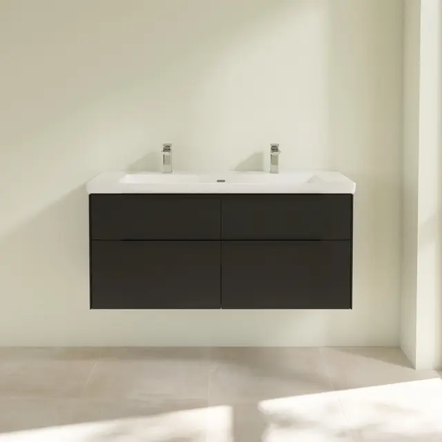 V&B Subway 3.0 Servantskap m/4 skuffer 1272x576x478 mm, Vulkansort Matt 