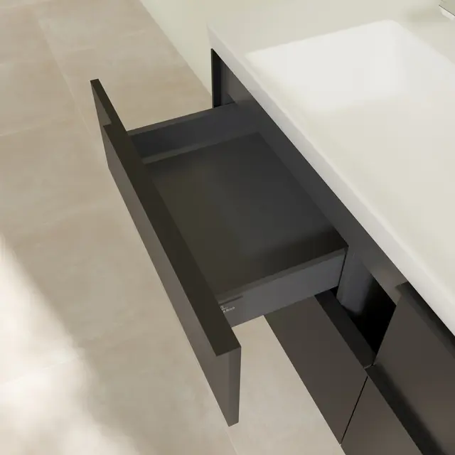 V&B Subway 3.0 Servantskap m/4 skuffer 1272x576x478 mm, Vulkansort Matt 