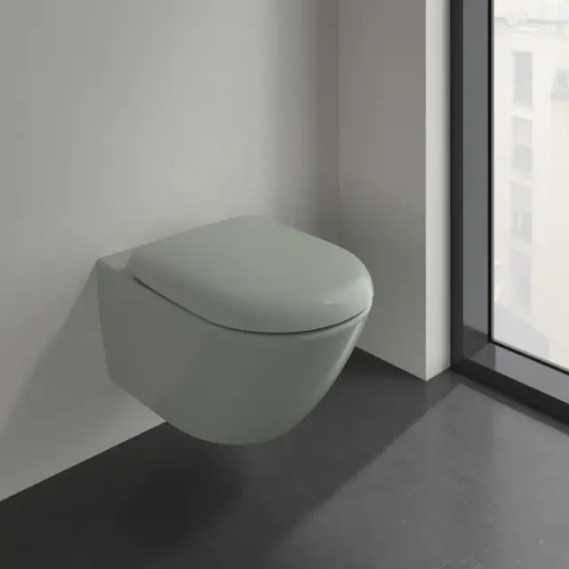 V&B Antao Vegghengt Toalett 56x37 cm, Rimless, C+, Morning Green 