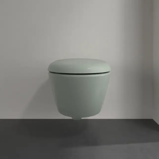 V&B Antao Vegghengt Toalett 56x37 cm, Rimless, C+, Morning Green 