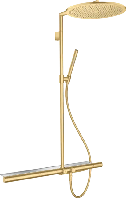 Axor ShowerSolution 800 Showerpipe Ø350 mm, Børstet Gull 