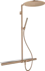 Axor ShowerSolution 800 Showerpipe &#216;350 mm, B&#248;rstet R&#248;dt Gull