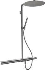 Axor ShowerSolution 800 Showerpipe &#216;350 mm, B&#248;rstet Sort Krom