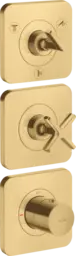 Axor Citterio E termostat, med 3 utl&#248;p For innbygging, B&#248;rstet Gull
