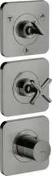 Axor Citterio E termostat, med 3 utl&#248;p For innbygging, Polert Sort Krom