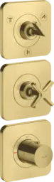 Axor Citterio E termostat, med 3 utløp For innbygging, Børstet Messing