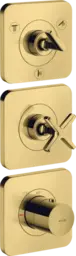 Axor Citterio E termostat, med 3 utløp For innbygging, Polert Gull