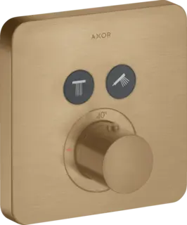 Axor ShowerSelect Termostat, m/2 utl&#248;p For innbygging, B&#248;rstet Bronse