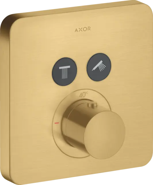 Axor ShowerSelect Termostat, m/2 utløp For innbygging, Børstet Gull 